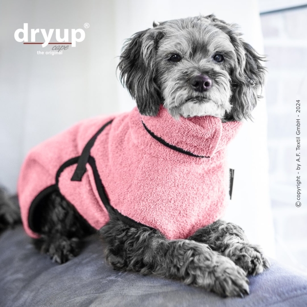 DRYUP Cape Mini Hundebademantel rose